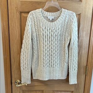 St. John’s Bay - Cozy Women's Cream Cable Knit Sweater - Size Medium
